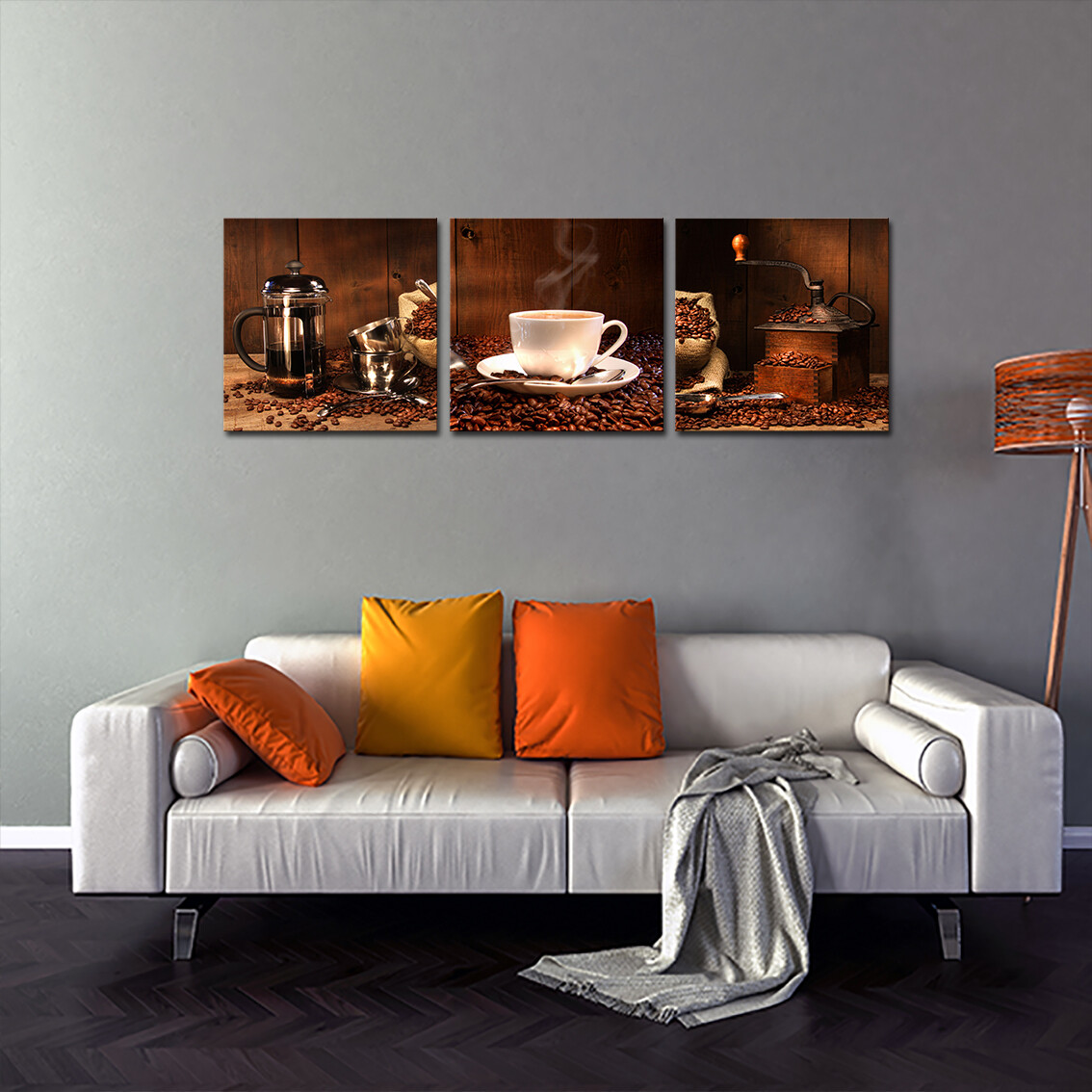 Coffee Break with Beans - Modern Luxury Wall art Printed on Acrylic Glass - Frameless and Ready to Hang