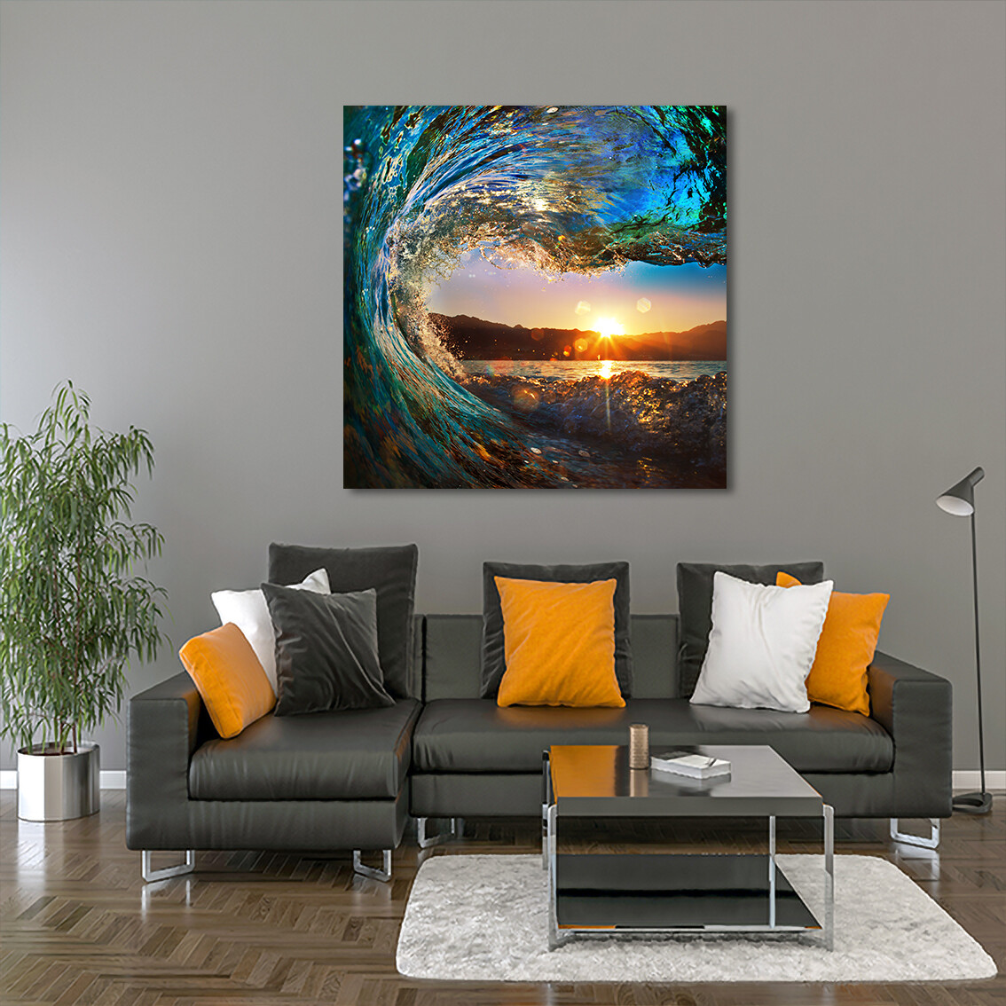 Ocean Wave - Modern Luxury Wall art Printed on Acrylic Glass - Frameless and Ready to Hang