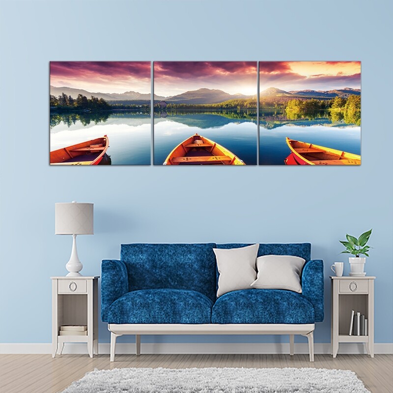 Living By The Ocean  - Modern Luxury Wall art Printed on Acrylic Glass - Frameless and Ready to Hang