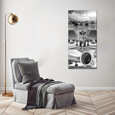 Aeroplane -Aircraft- Jet Engine Picture Printed On Acrylic Glass Panel - Modern Luxury Acrylic Glass Wall art - Frameless and Ready to Hang