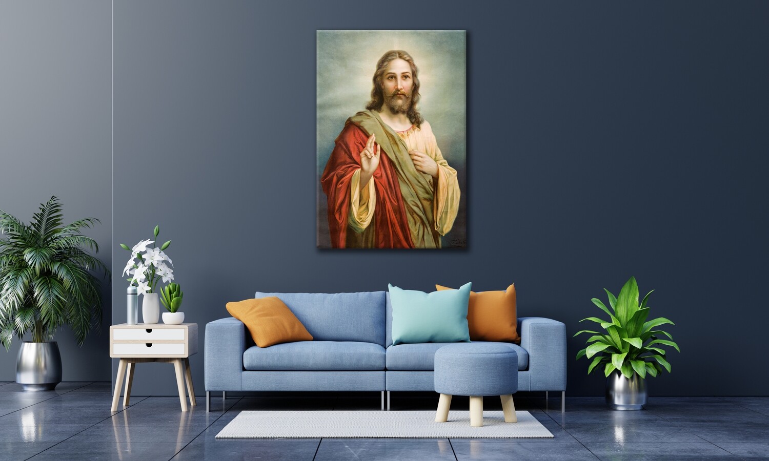 Jesus Christ Frameless Acrylic Wall Art -Jesus Painting Printed On Acrylic Glass- Christian Wall Art