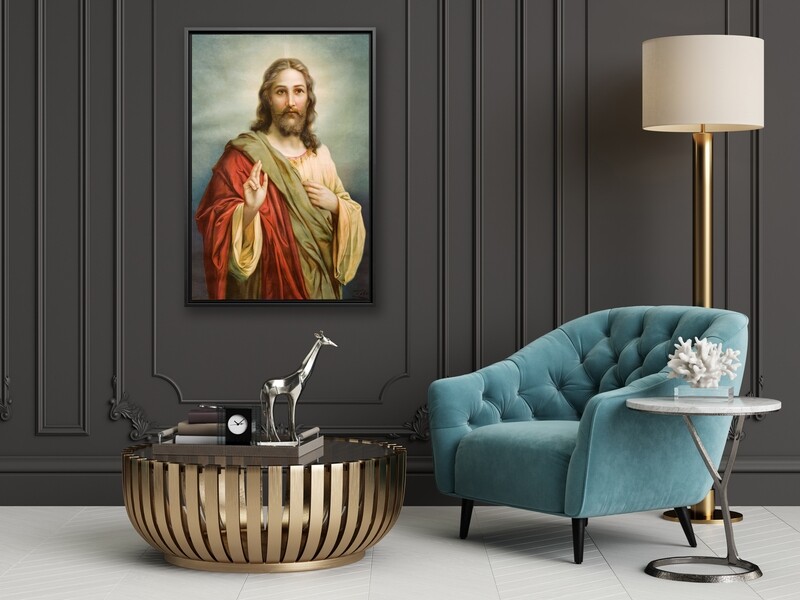 Jesus Christ Framed Wall Art -Jesus Picture Printed On Acrylic Glass- Christian Wall Art