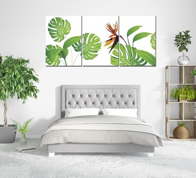 Green Leaves - Modern Luxury Acrylic Glass Wall art - Frameless and Ready to Hang