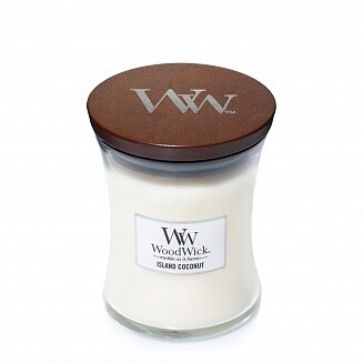 Аромасвеча WoodWick Кокосовый остров, средняя