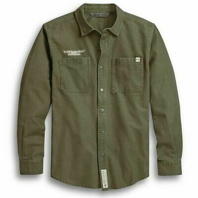 SHIRT-WOVEN,GREEN