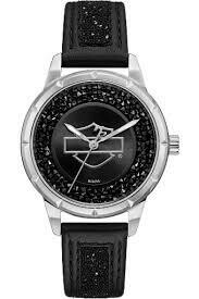 Harley-Davidson Watch Open Bar &amp; Shield Crystal