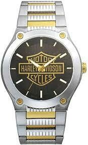 Harley-Davidson Men&#39;s Gold Bar &amp; Shield Stainless Steel Watch, Silver
