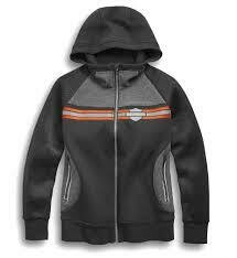 Harley-Davidson® Women&#39;s Performance Mesh Activewear Jacket | Four-Way Stretch | Integrated Draw-String Hood