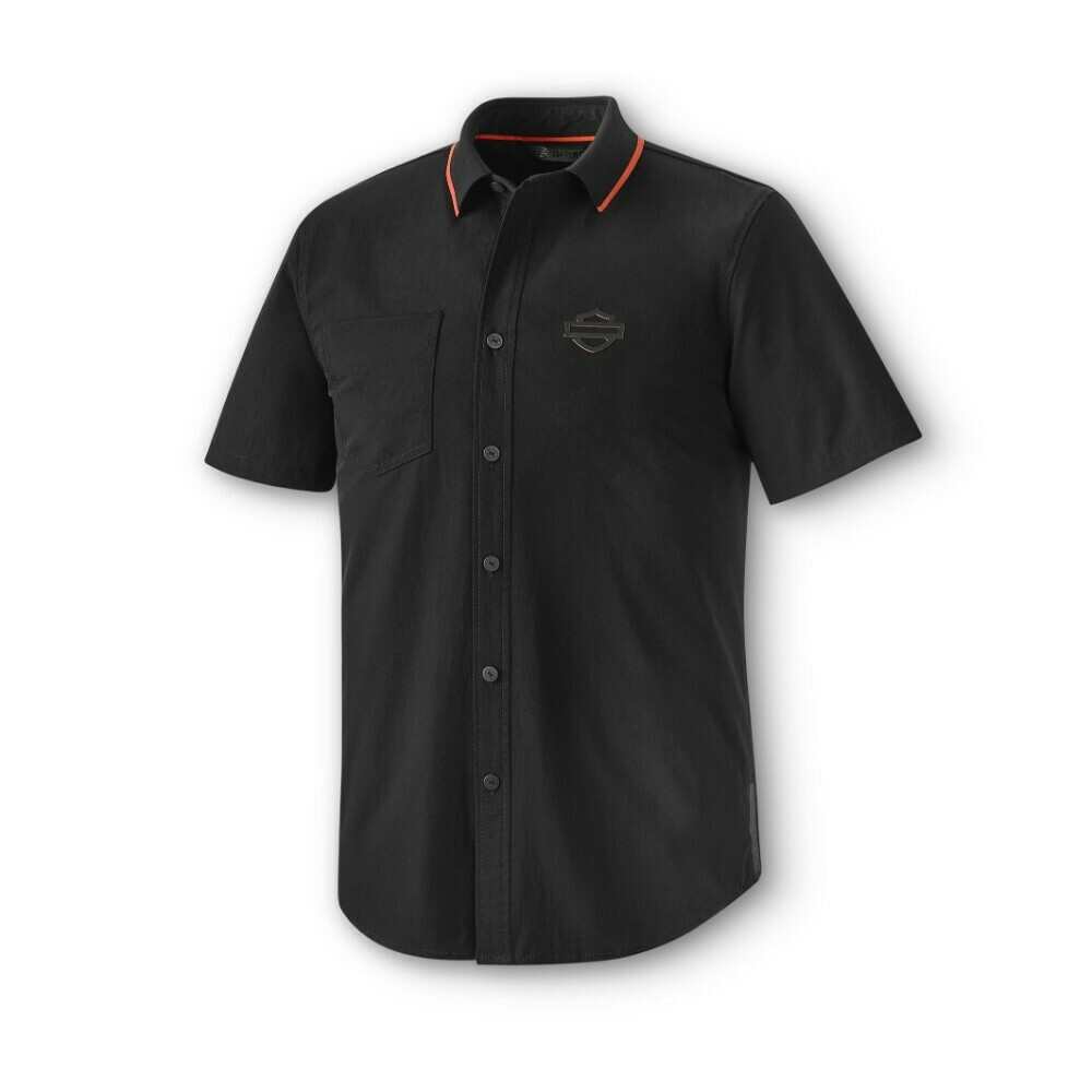 SHIRT-WOVEN,BLACK