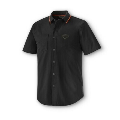 SHIRT-WOVEN,BLACK