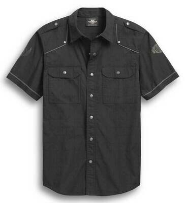 SHIRT-WOVEN,BLACK