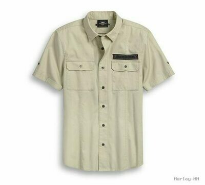 SHIRT-WOVEN,TAN