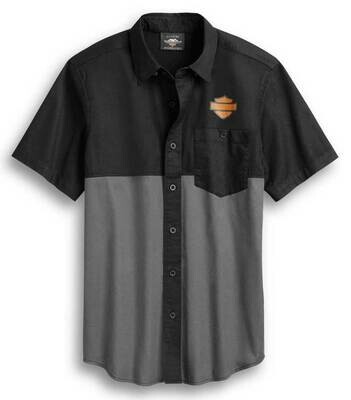 SHIRT-WOVEN,COLORBLOCK