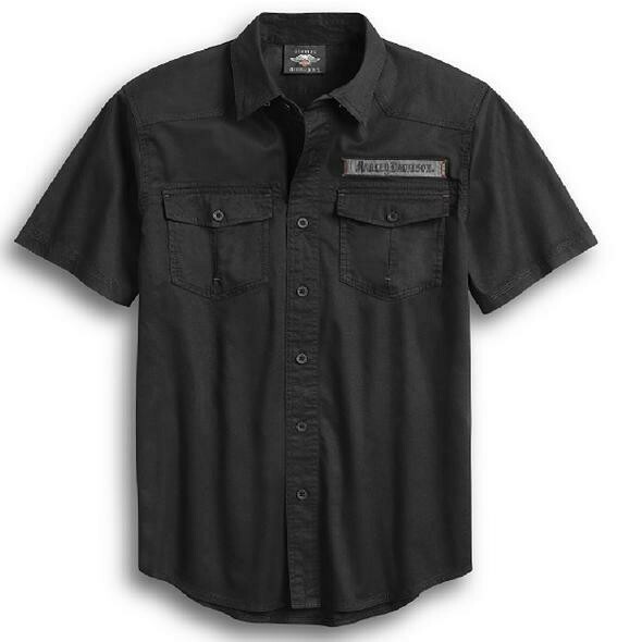 SHIRT-WOVEN,BLACK