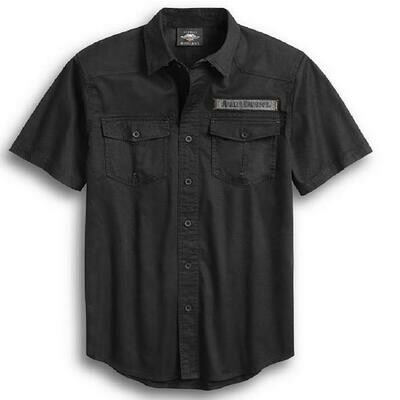 SHIRT-WOVEN,BLACK
