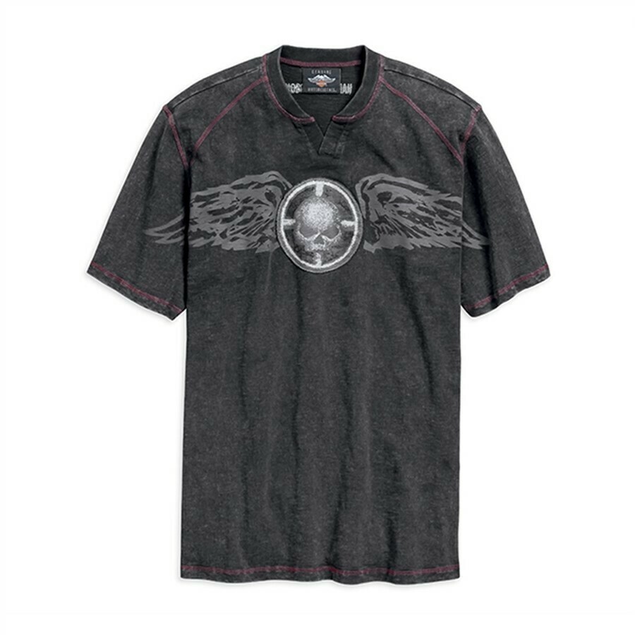 TEE-WINGED SKULL,GRAPHIC,L/S,KNT