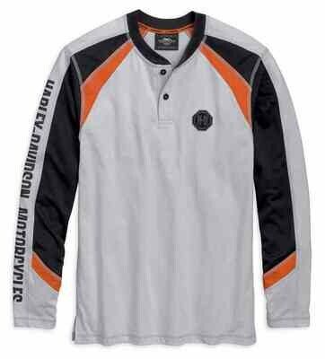 HENLEY-SLEEVE GRAPHIC, L/S,KNT