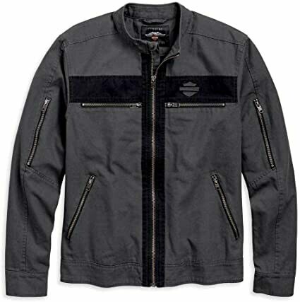 JACKET-EXPOSED ZIPPER,CANVAS,T