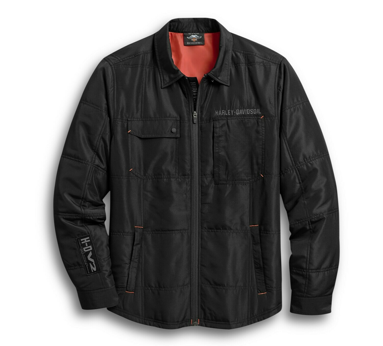 SHIRTJACKET-QUILTED,L/S,WVN,BLK