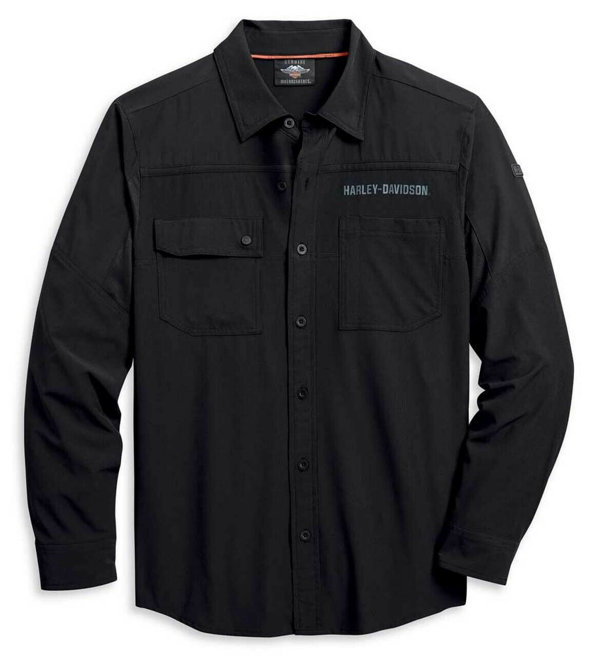 SHIRT-FAST DRY,VENTED,L/S,WVN,BLK