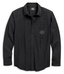 SHIRT-TEXTURED,L/S,WVN,BLK