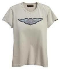 Women&#39;s Winged B&amp;S Logo Short Sleeve Tee, Tan