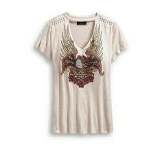 Women&#39;s Studded Eagle &amp; Roses Tee