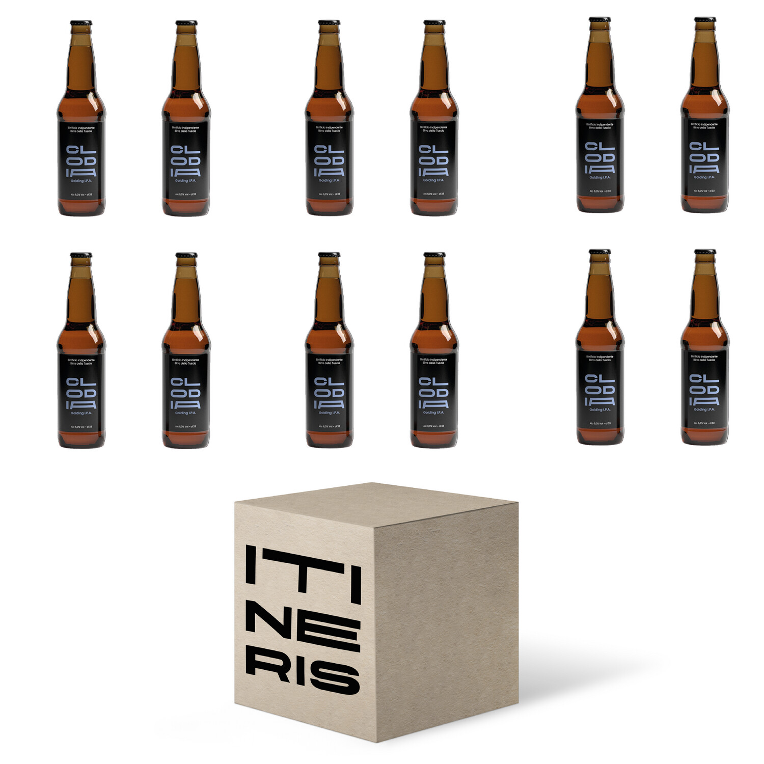 BOX ITINERIS CLODIA 12 bottiglie da 330 ml