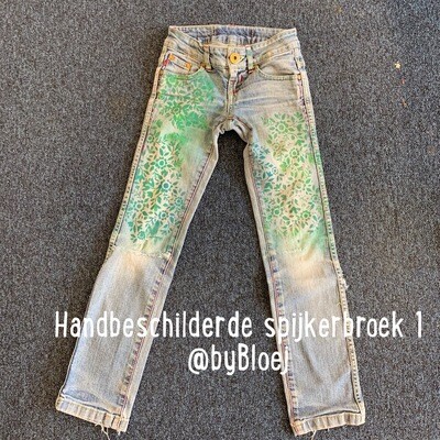 Handbeschilderde Jeans