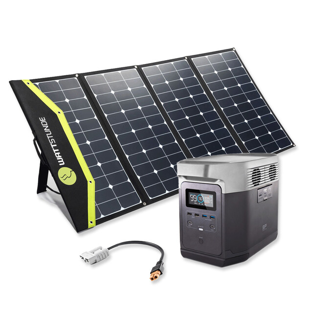 EcoFlow DELTA Powerstation Set 1800 W / 1260 Wh inkl. Solartasche 220W EcoFlow DELTA Powerstation Set 1800 W / 1260 Wh inkl. Solartasche 220W