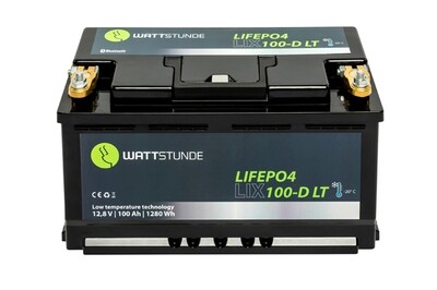 WATTSTUNDE® Lithium 100Ah LiFePO4 Batterie LIX100D-LT (DIN) WATTSTUNDE® Lithium 100Ah LiFePO4 Batterie LIX100D-LT (DIN)