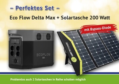 EcoFlow DELTA MAX Powerstation Set 2400 W / 2016 Wh inkl. Solartasche 200W * lieferbar Ende Mai 2022 EcoFlow DELTA MAX Powerstation Set 2400 W / 2016 Wh inkl. Solartasche 200W * lieferbar Ende Mai 2022