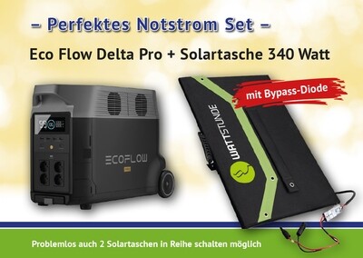 EcoFlow DELTA Pro Powerstation 3600Wh inkl. Solartasche 340 Watt mit Bypassdiode - versandkostenfrei - Mitte Oktober lieferbar