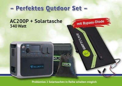 Sommer Sale: Bluetti AC200P Solar Powerstation Set inkl. Solartasche 340W*Display Deutsch/Englisch* Schutzhülle/Zubehör * sofort lieferbar Sommer Sale: Bluetti AC200P Solar Powerstation Set inkl. Solartasche 340W*Display Deutsch/Englisch* Schutzhülle/Zubehör * sofort lieferbar