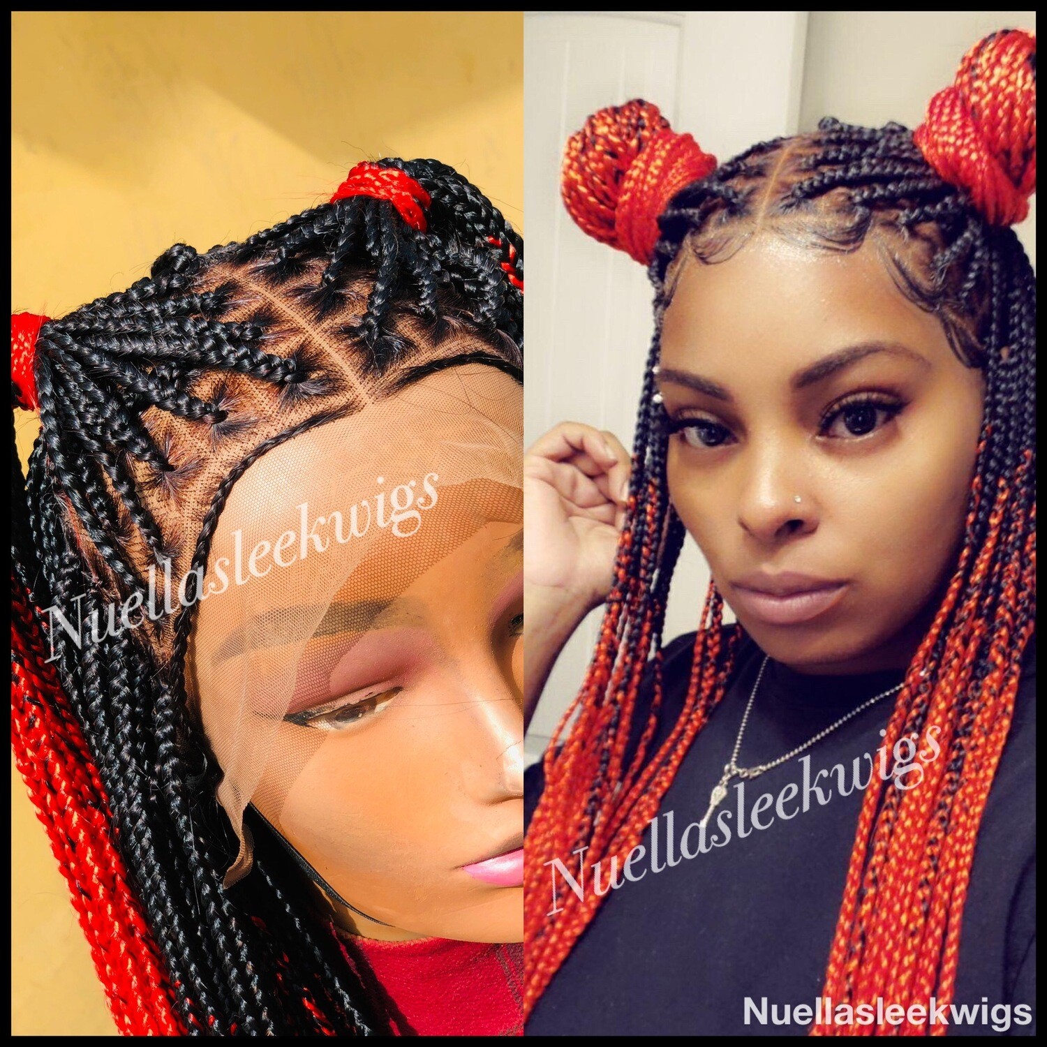 Ombré Knotless (red)