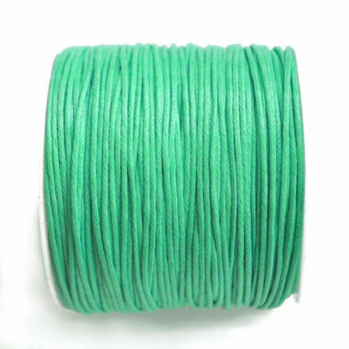 Ø 1mm gewachste Baumwollschnur Kordel #Aquamarin
