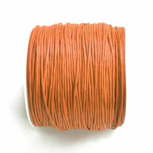 Ø 1mm gewachste Baumwollschnur Kordel #Orange