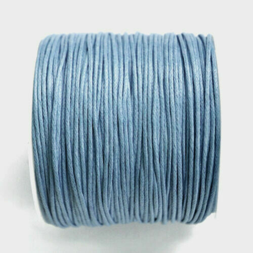 Ø 1mm gewachste Baumwollschnur Kordel #Stahlblau