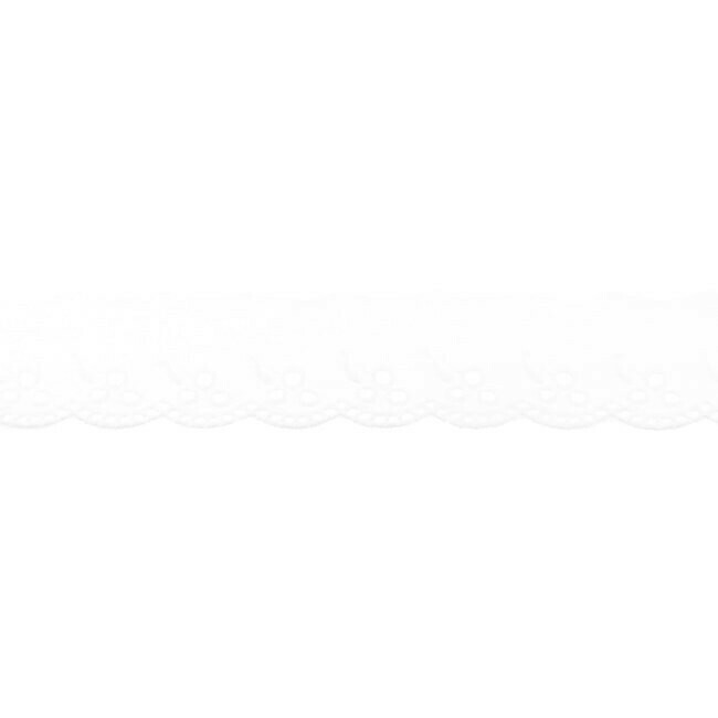 Madeiraspitze Wäschespitze 100% Baumwolle  42mm #weiß