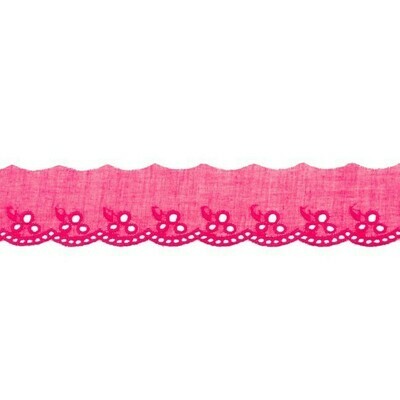 Madeiraspitze Wäschespitze 100% Baumwolle  42mm #pink