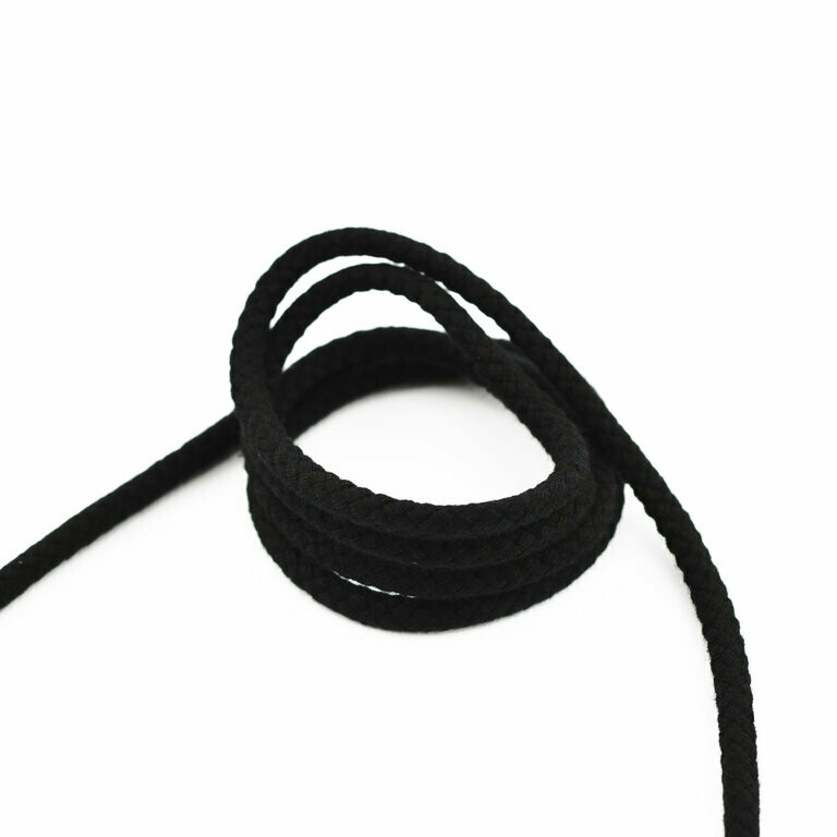 Ø 5mm Baumwollkordel #Schwarz