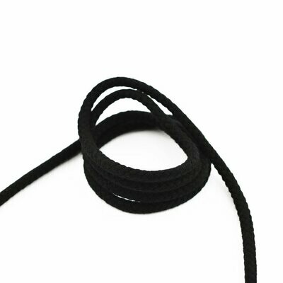 Ø 5mm Baumwollkordel #Schwarz
