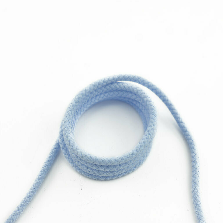 Ø 5mm Baumwollkordel #Baby-Blau