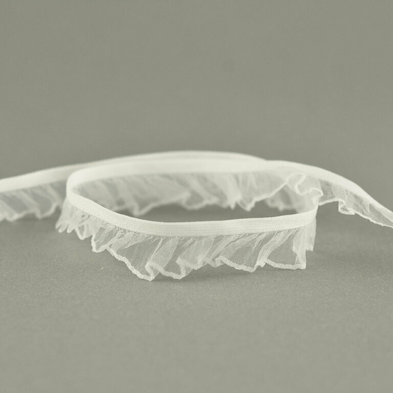 Rüschengummi  20mm #weiß