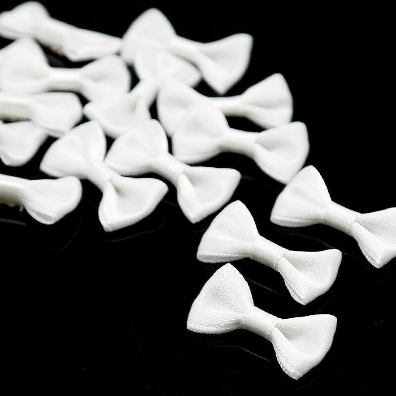 Satinschleife klein 1,5 x 3 cm #altweiß