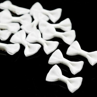 Satinschleife klein 1,5 x 3 cm #weiß