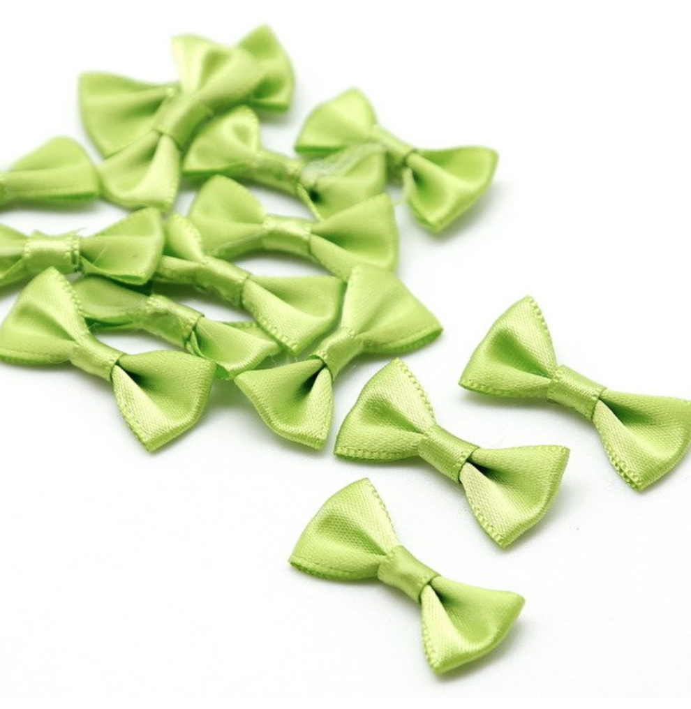 Satinschleife klein 1,5 x 3 cm #hellgrün