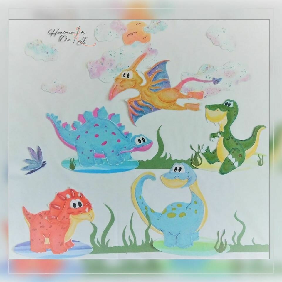 E-Book - Applikationsvorlage - Dinosaurier 5er Set
