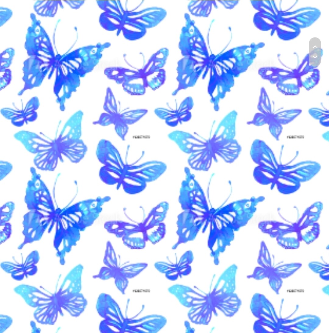 VB - EP Bio Jersey Watercolor Butterfly #blue