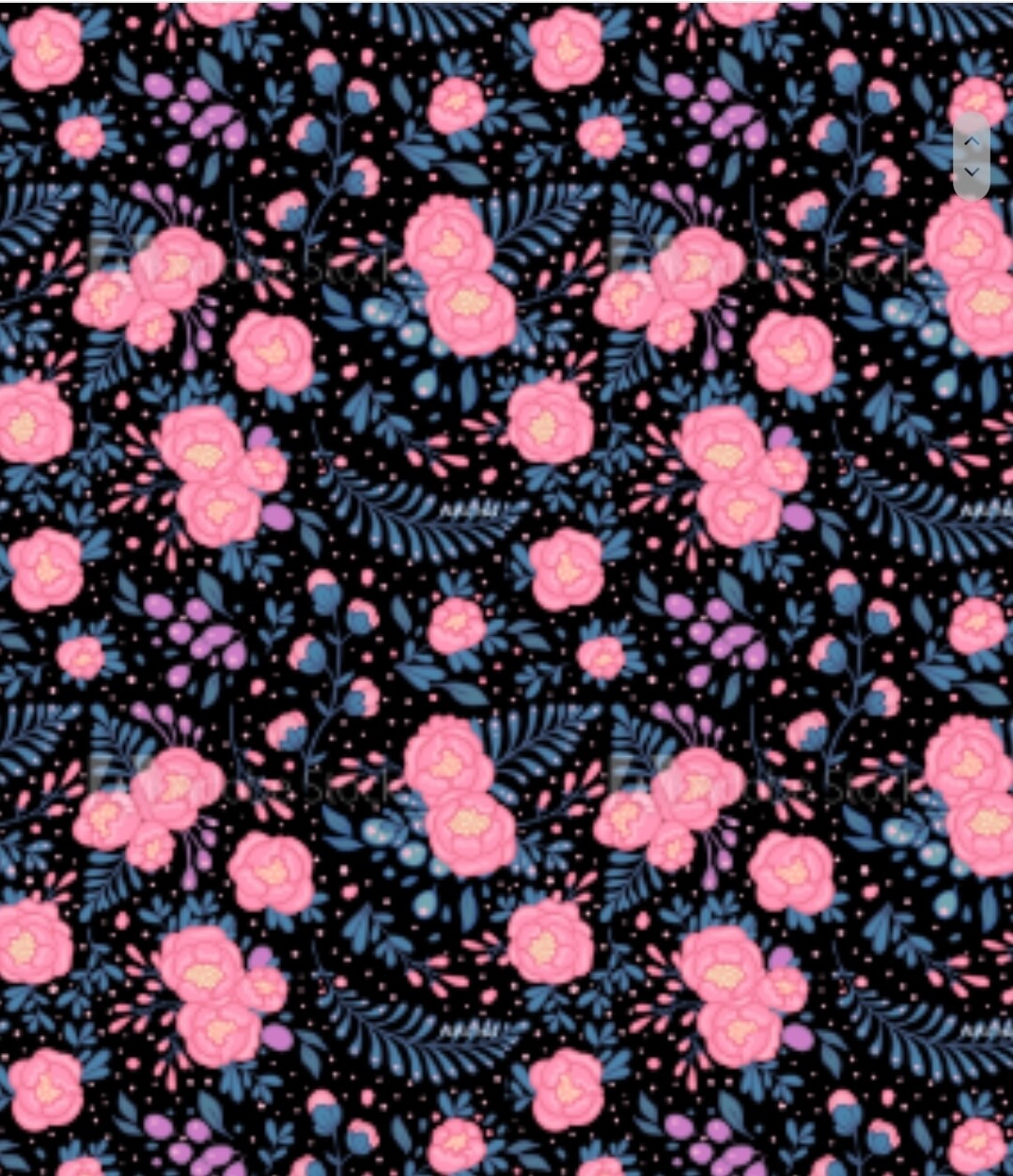 VB - EP Bio Jersey Lovely Flowers #lachs black
